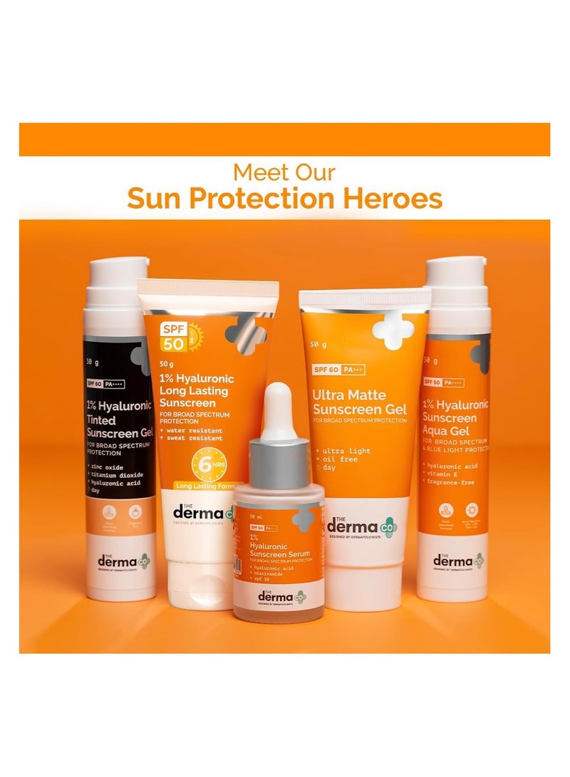 The Derma Co 1% Hyaluronic Long Lasting Sunscreen Spf 50 Pa++++ With Hyaluronic Acid & Vitamin E For Broad Spectrum Protection- 50 G, All Skin Types |6... - Image 2