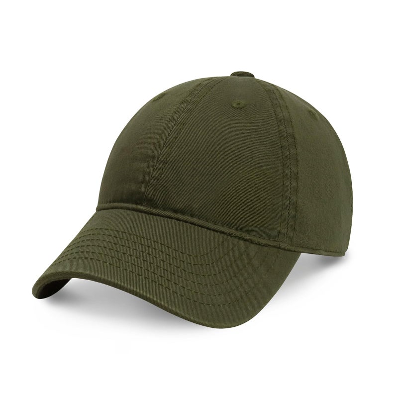 CHOK.LIDS Everyday Premium Dad Hat Unisex Cotton Baseball Cap for Men and Women Adjustable Lightweight Polo Style Curved Brim (Army Green) - Image 1