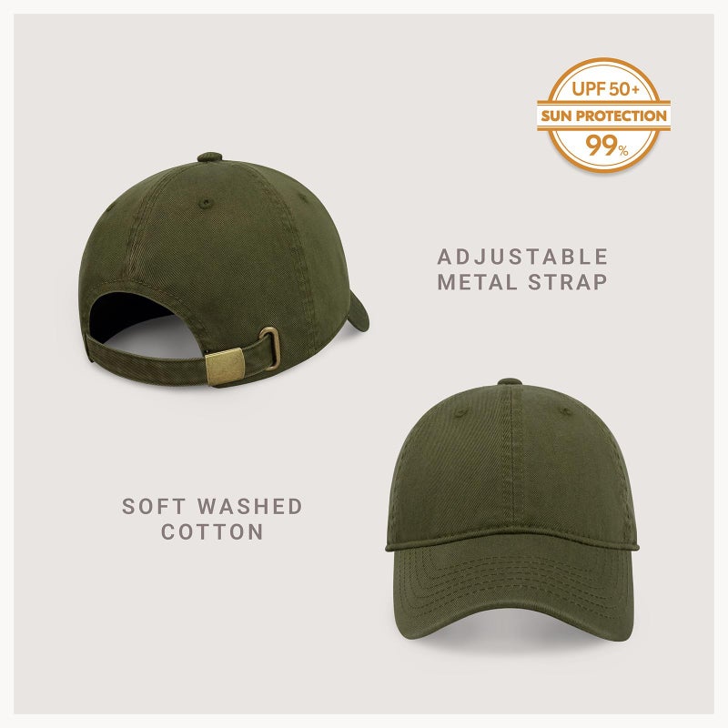 CHOK.LIDS Everyday Premium Dad Hat Unisex Cotton Baseball Cap for Men and Women Adjustable Lightweight Polo Style Curved Brim (Army Green) - Image 2
