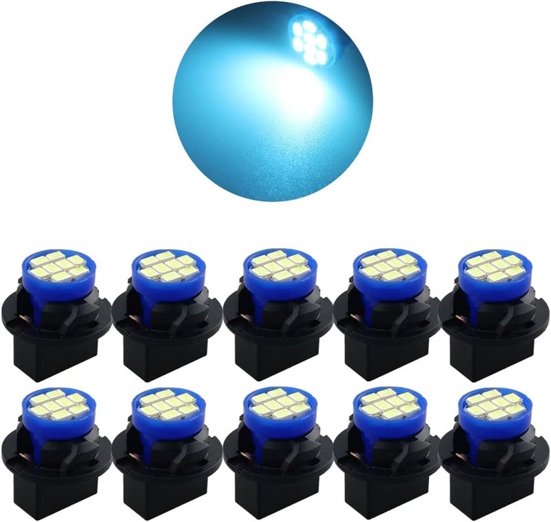 GLOFE T10 194 168 Dash Instrument Ice Blue LED Light Bulbs - 10Pcs Set - Image 1