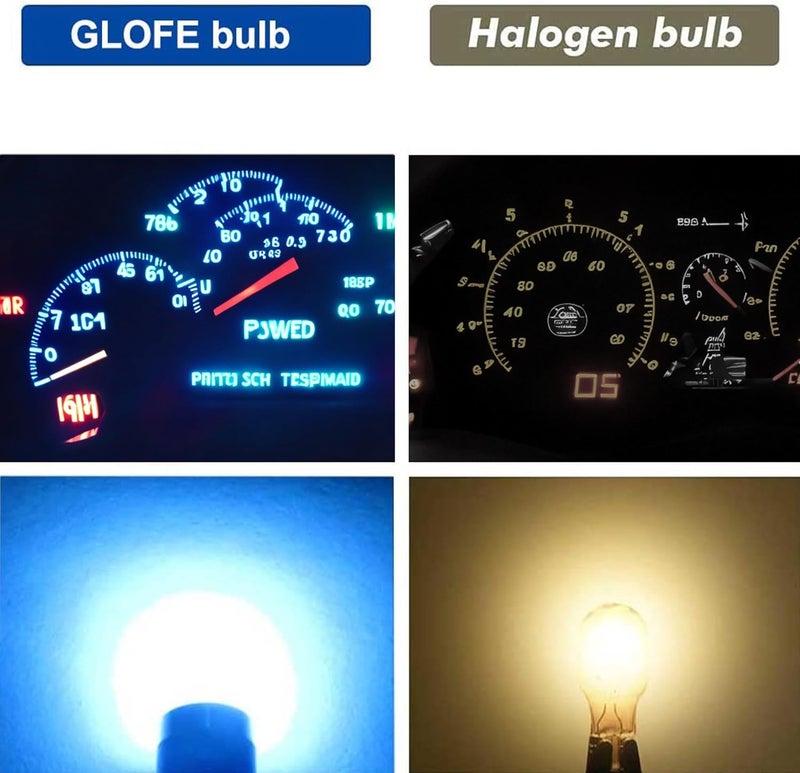 GLOFE T10 194 168 Dash Instrument Ice Blue LED Light Bulbs - 10Pcs Set - Image 3