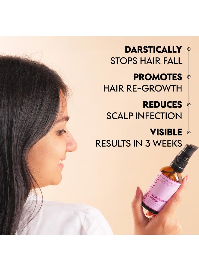 Menoveda 100% Ayurvedic Hair Growth Serum For Women & Men | Manages Hair Fall | Controls Dandruff | Increases Hair Density | Promotes New Growth | Nourishes From Root To Tip | Improves Scalp Health - 50 ml - Image 4