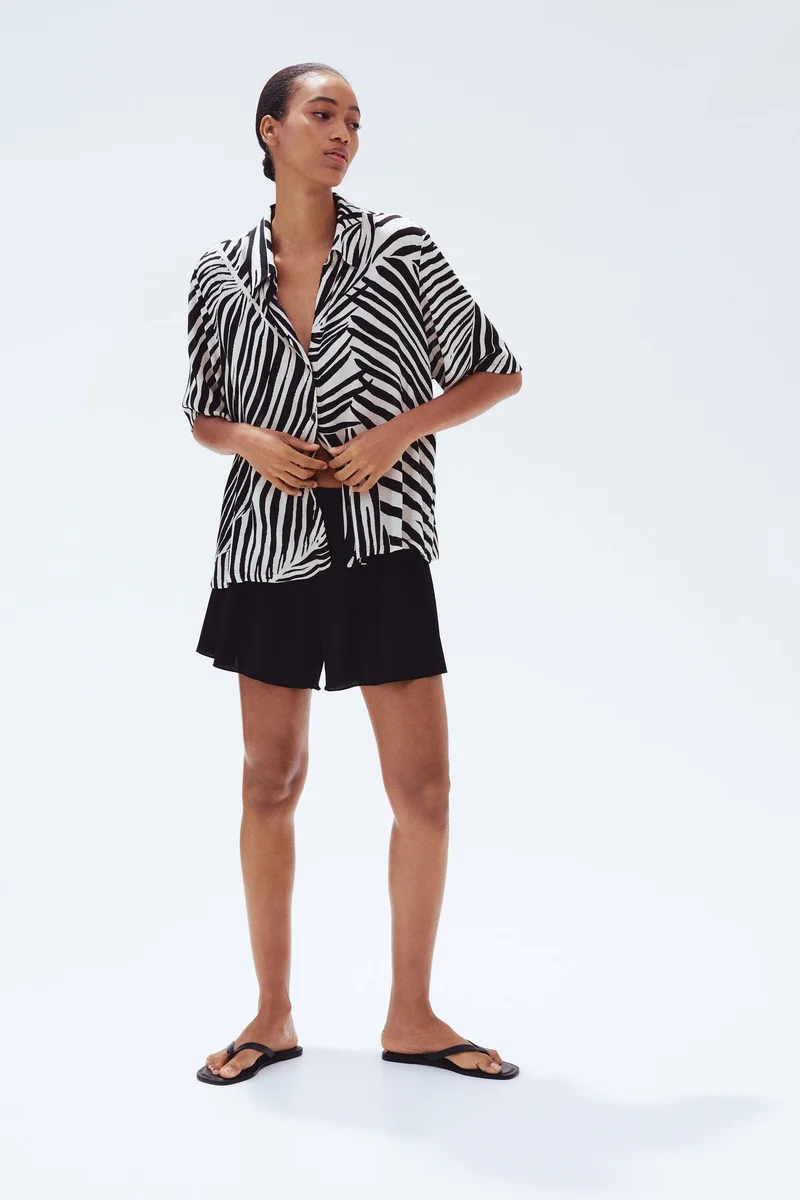 H&M Crinkled jersey shorts