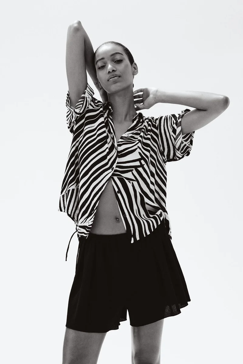 H&M Crinkled jersey shorts