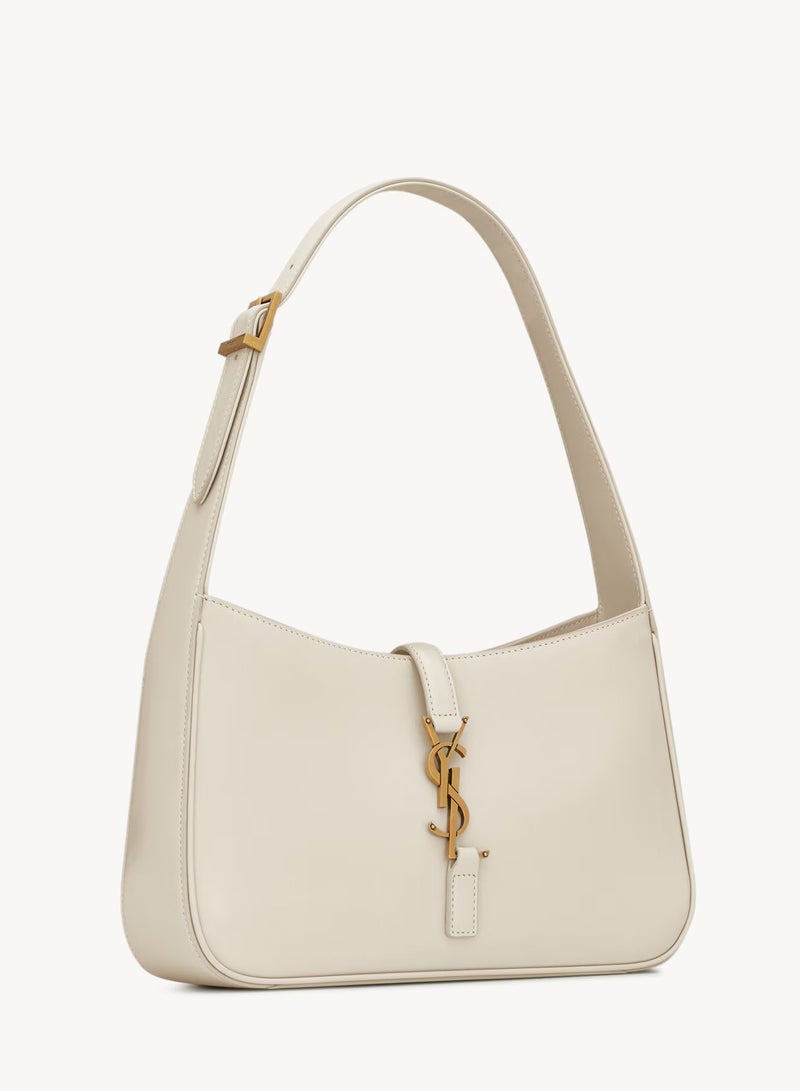 Yves Saint Laurent Le 5 À 7 Women's Leather Hobo Shoulder Bag with YSL Hook – White - Image 4