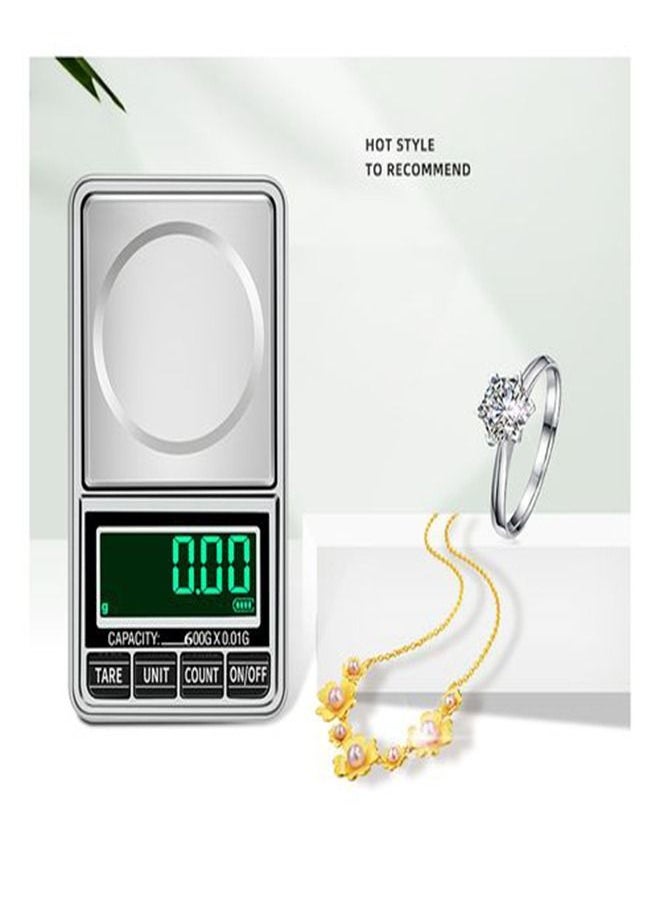 ماركة غير محددة - ميزان رقمي يعمل بالبطارية او عن طريق USB صغير الحجم يحمل بالجيب 600 - Image 1