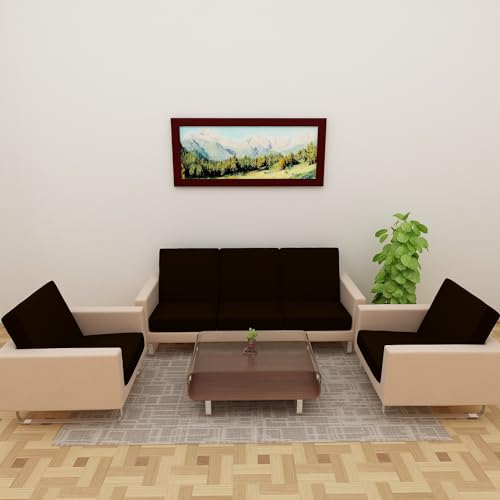 DREAM KING Terry Polycotton Sofa Seat Protector | Flexible | Elastic Stretchable | Sofa Cover | Sofa Protector Five Seater | Color- Coffee (Size: 23 inch X 23 inch) Pack of 10 - Image 1