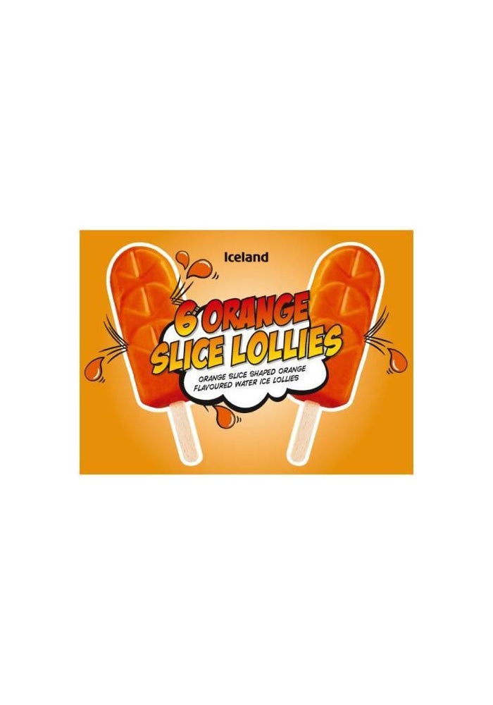 6 Orange Slice Lollies for Kids
