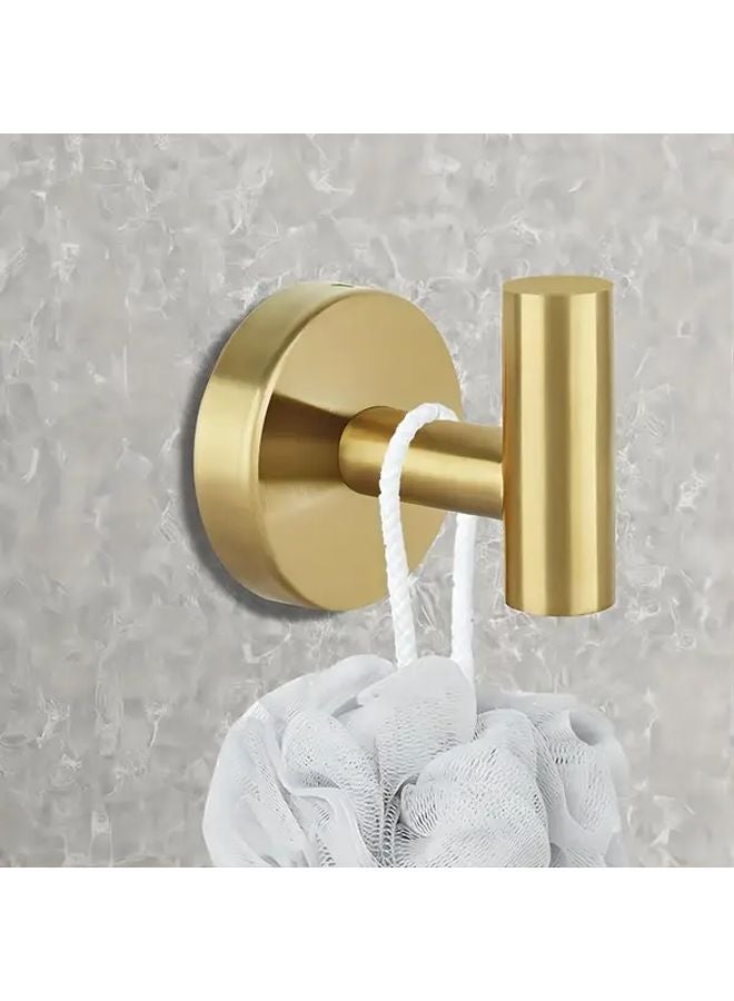 4pcs Golden Wall Mounted Towel Rack Heavy Duty Stainless Steel Hooks For Kitchen - Image 3