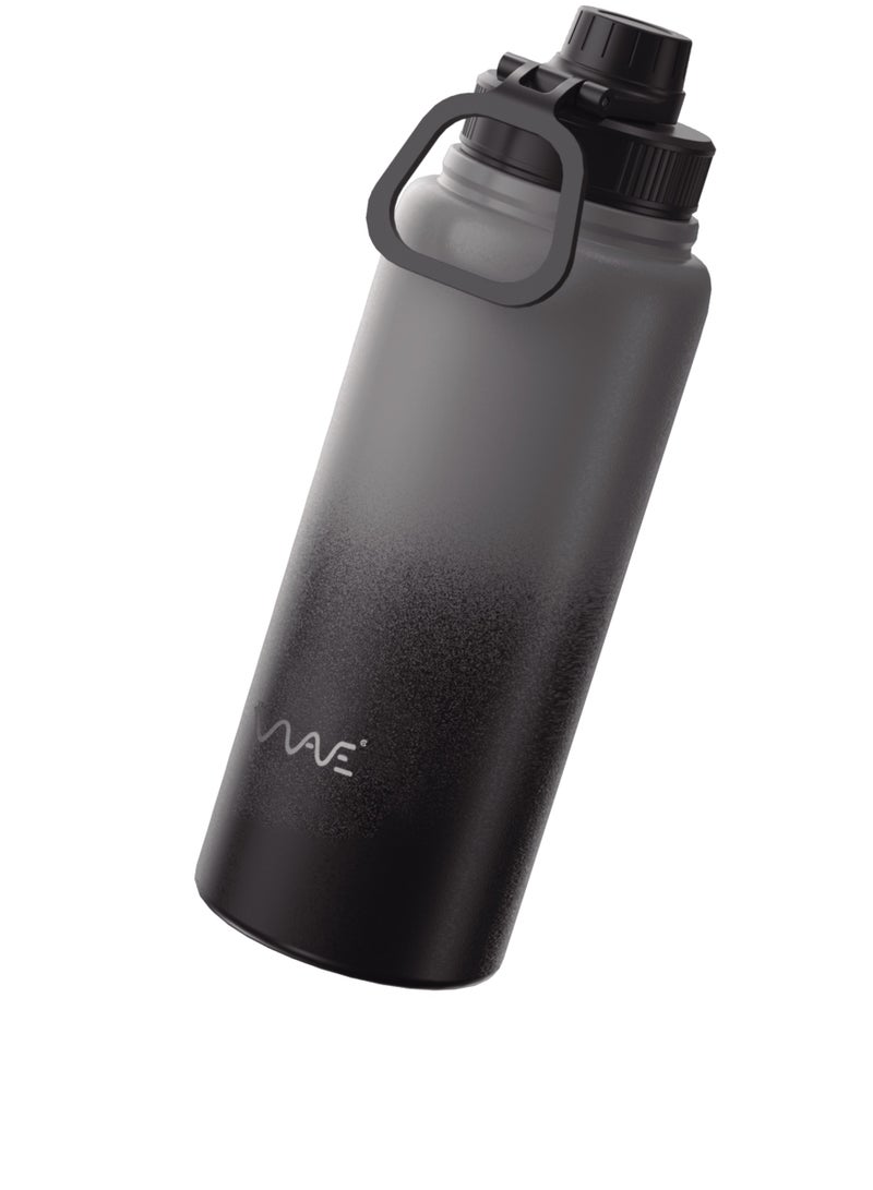 وايف زجاجة مياه رياضية مفرغة 1000 مل – ستانلس ستيل 304، عزل مزدوج الجدار، تحافظ على السخونة 4 ساعات البرودة 7 ساعات، مانعة للتسرب، خالية من BPA - Image 1