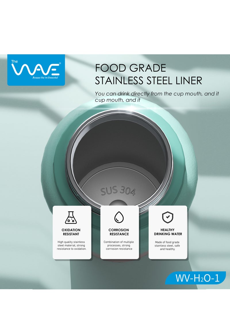 وايف زجاجة مياه رياضية مفرغة 1000 مل – ستانلس ستيل 304، عزل مزدوج الجدار، تحافظ على السخونة 4 ساعات البرودة 7 ساعات، مانعة للتسرب، خالية من BPA - Image 5