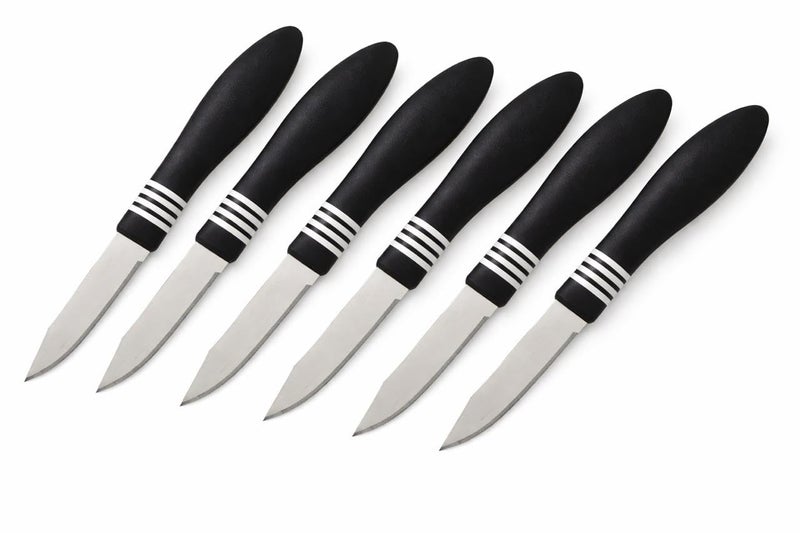 Stainless Steel Steak Knife Set – Sharp Serrated Knives for Meat & Chicken (6P)