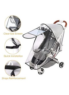 Joyelink Stroller Weather Shield Universal with Rain Cover (Transparent)  - Image 5