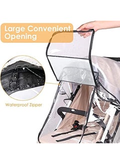 Joyelink Stroller Weather Shield Universal with Rain Cover (Transparent)  - Image 4