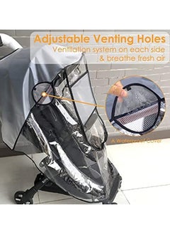 Joyelink Stroller Weather Shield Universal with Rain Cover (Transparent)  - Image 2