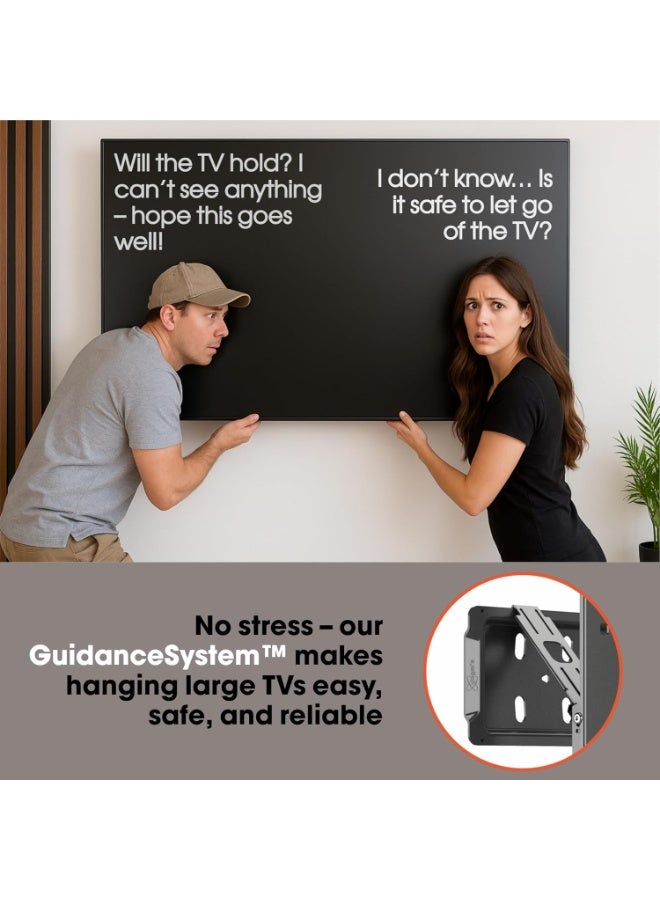 Vogels Vogel's TVM 5705 – Ultra-slim TV wall mount with GuidanceSystem™ for safe and easy hanging of large TVs, 40–110 inch, max. 100 kg, TÜV certified, VESA 600x400, wall distance 1.3 cm - Image 5