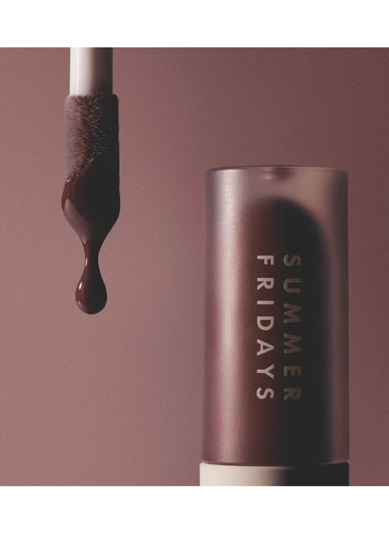 SUMMER FRIDAYS Dream Lip Oil - Hydrating Sheer Coverage, Rosewood Nights Scent, 4.5ml | Non-Sticky Gloss, Nourishing Formula for Soft, Supple Lips  - Image 2