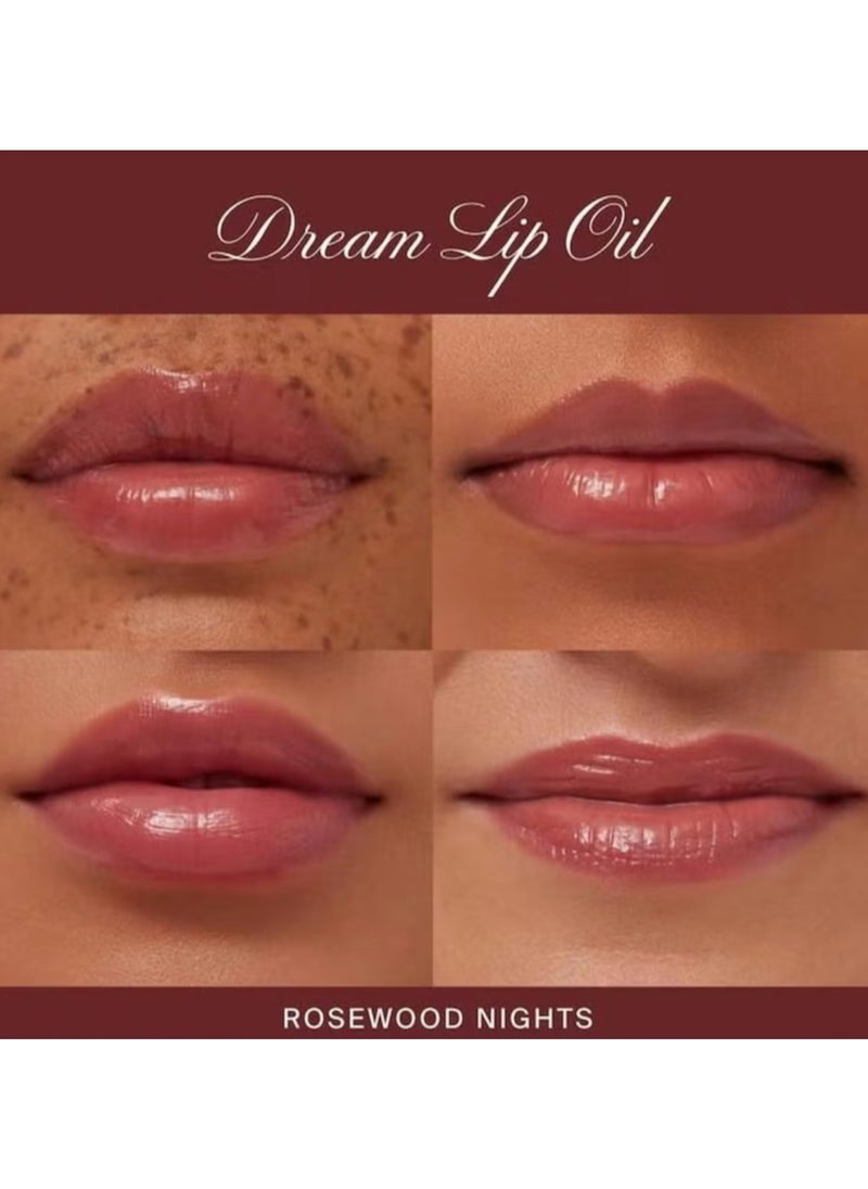 SUMMER FRIDAYS Dream Lip Oil - Hydrating Sheer Coverage, Rosewood Nights Scent, 4.5ml | Non-Sticky Gloss, Nourishing Formula for Soft, Supple Lips  - Image 4