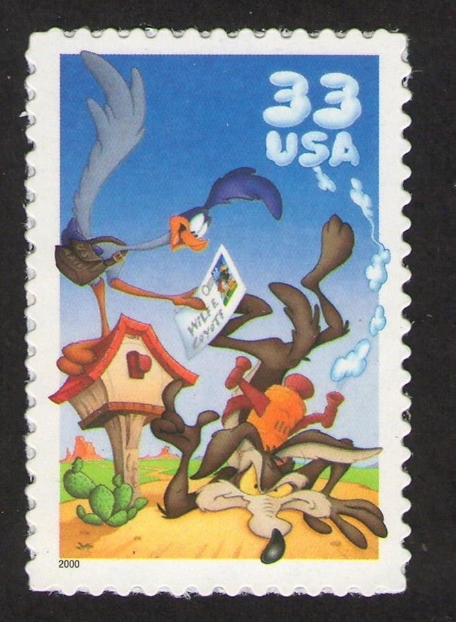 U.S. Plastic Corp. Wile E. Coyote & Road Runner Looney Tunes Sheet of 10 33-Cent Stamps, US, Scott 3391 - Image 2