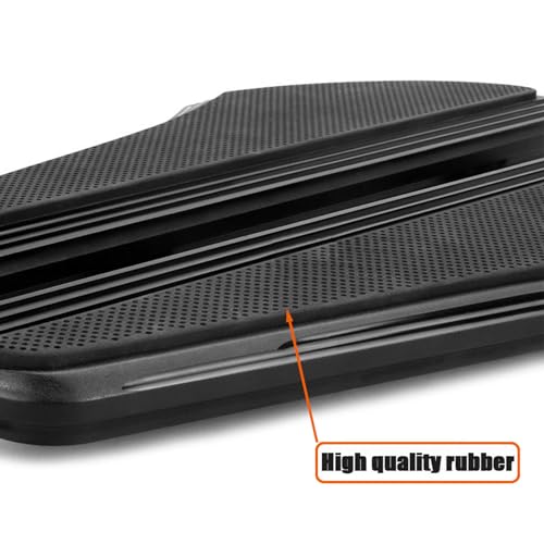 TOPRAMETAL For Harley Davidson Floorboards Touring Street Road Glide Passenger Defiance Floorboards Motorcycle Footboards (All Black, comb sets with highway pegs) - Image 2