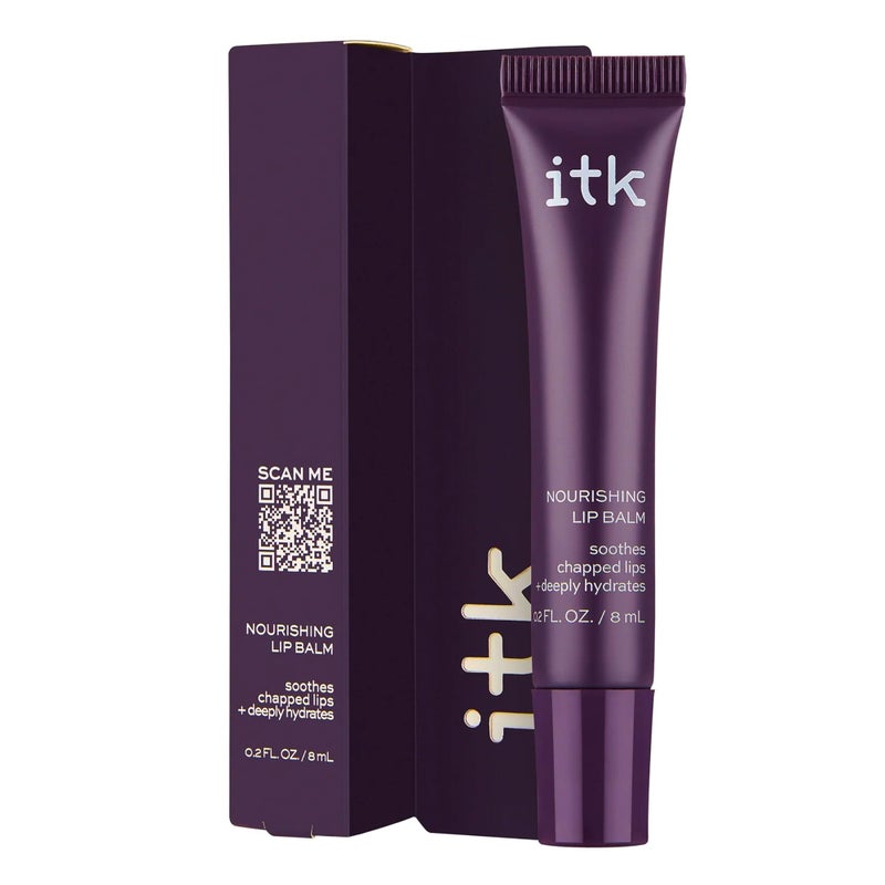 ITK Nourishing Lip Balm - Hydrate Dry, Chapped Lips with Shea Butter + Coconut Oil + Vitamin E - Moisturizes + Soothes Chapped Lips - Glossy, Fragrance Free, Clear, 0.2 Oz - Image 1