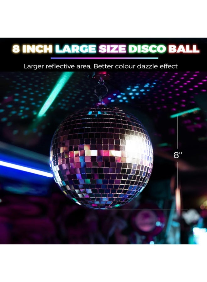 Mado Gallery Disco Ball, Mirror Ball, Ornament Ball 20 CM / 8 INCHES (1 Piece), Decoration for Hanging, Home Parties & DJ Dance Clubs Stage, Lighting & New Year celebrations - Image 5