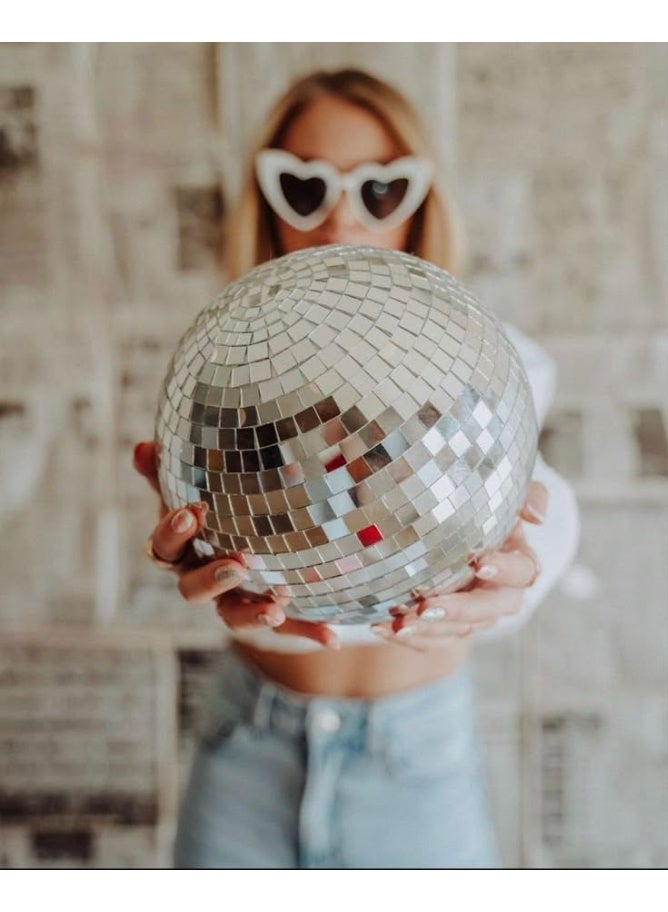 Mado Gallery Disco Ball, Mirror Ball, Ornament Ball 20 CM / 8 INCHES (1 Piece), Decoration for Hanging, Home Parties & DJ Dance Clubs Stage, Lighting & New Year celebrations - Image 4