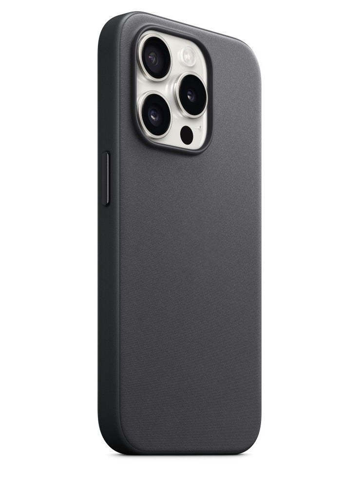 HEXABEX iPhone 15 Pro FineWoven Case with MagSafe - Black - Image 3