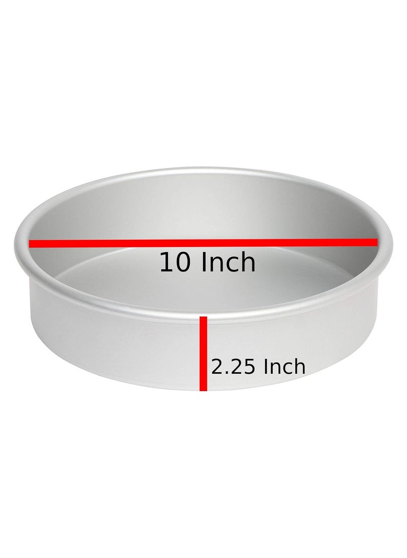 FOSSIL FOSSIL Aluminium Baking Round Cake PanMould 10 Diameter x 225 Height for 2KG Cake Silver  - Image 2