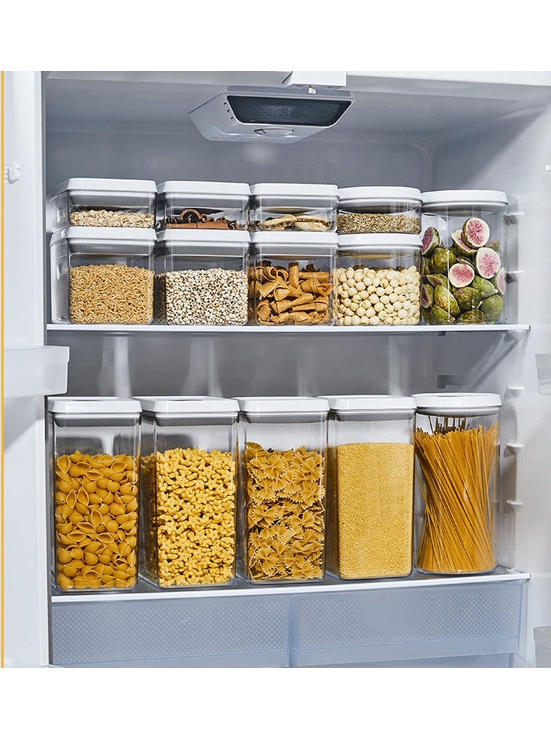 Arabest Airtight Container Set - ( 7 Pcs) Stackable One Button Openning Food Containers for Snacks Candy Salt Herbs Spices BPA-Free Tranparent - Image 2