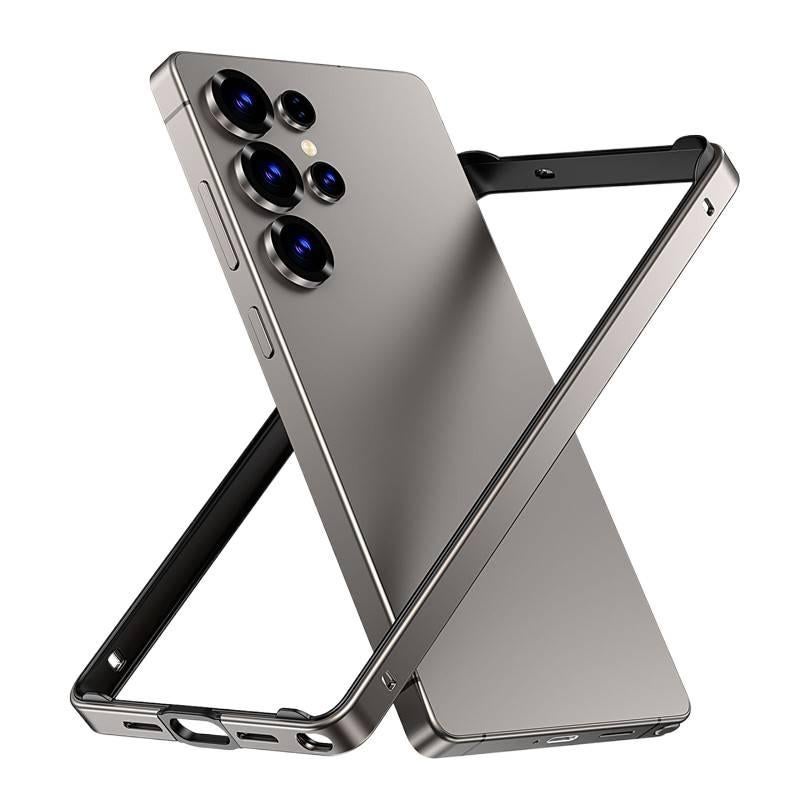Drop Protection Samsung Galaxy S24 Ultra Metal in with Corner Bump and Four Corner and Drop Protection in Gold - Image 2