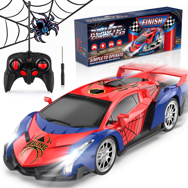 Growsland Remote Control Car for Kids RC Cars for Boys Kids 118 Electric Vehicle Toy Car Hobby Racing Car Toys with Lights Controller Birthday Gift for 3 4 5 6 7 8 9 Year Old Boys Girls - Image 2