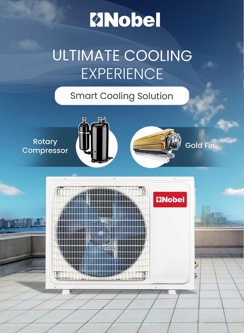 Nobel Powerful 12000 BTU Cooling-Only Air Conditioner with R410A, Gold Fin, and Advanced Protection Features NSAC12CN White - Image 4