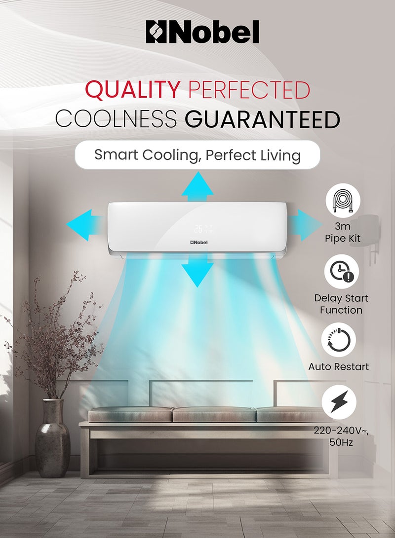 Nobel Powerful 12000 BTU Cooling-Only Air Conditioner with R410A, Gold Fin, and Advanced Protection Features NSAC12CN White - Image 5