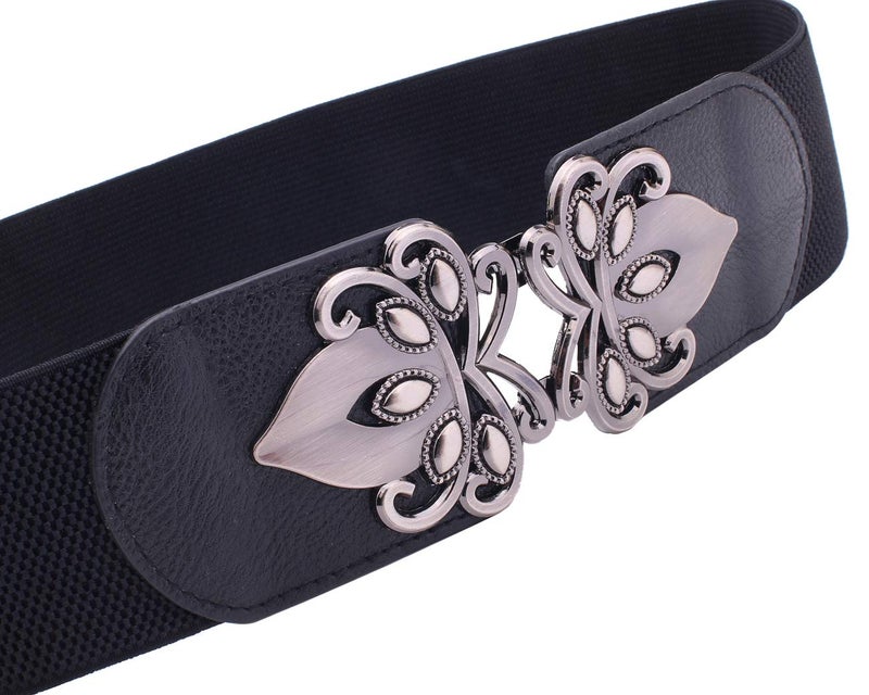 Syuer Womens Vintage Wide Elastic Stretch Waist Belt Retro Cinch Belt - Image 5