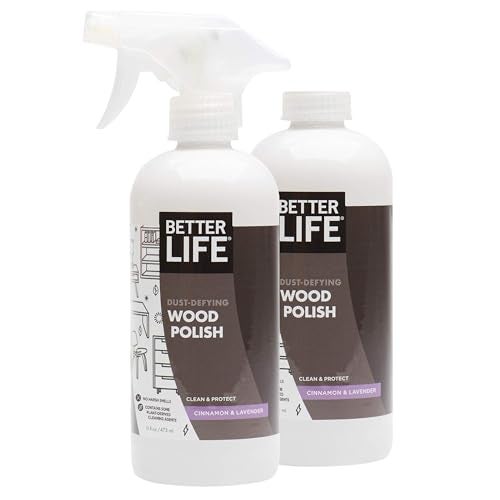 BETTER LIFE Wood Furniture Polish - Wood Cleaner & Dusting Spray for Tables, Banisters or Floor - Great Wood Seasoning for Old Wooden Cabinet, Antique Restorer - 16oz (2Pack) Cinnamon & Lavender - Image 5