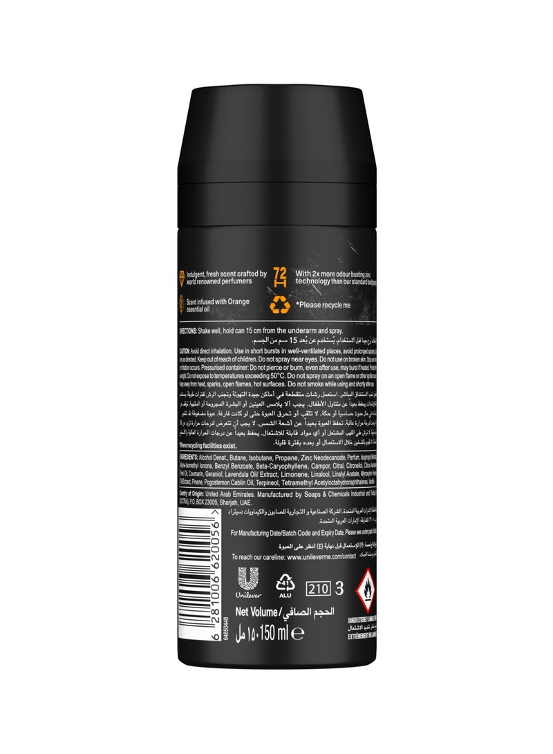 Axe Fine Fragrance Premium Deodorant Body Spray Black Vanilla 150ml - Image 2