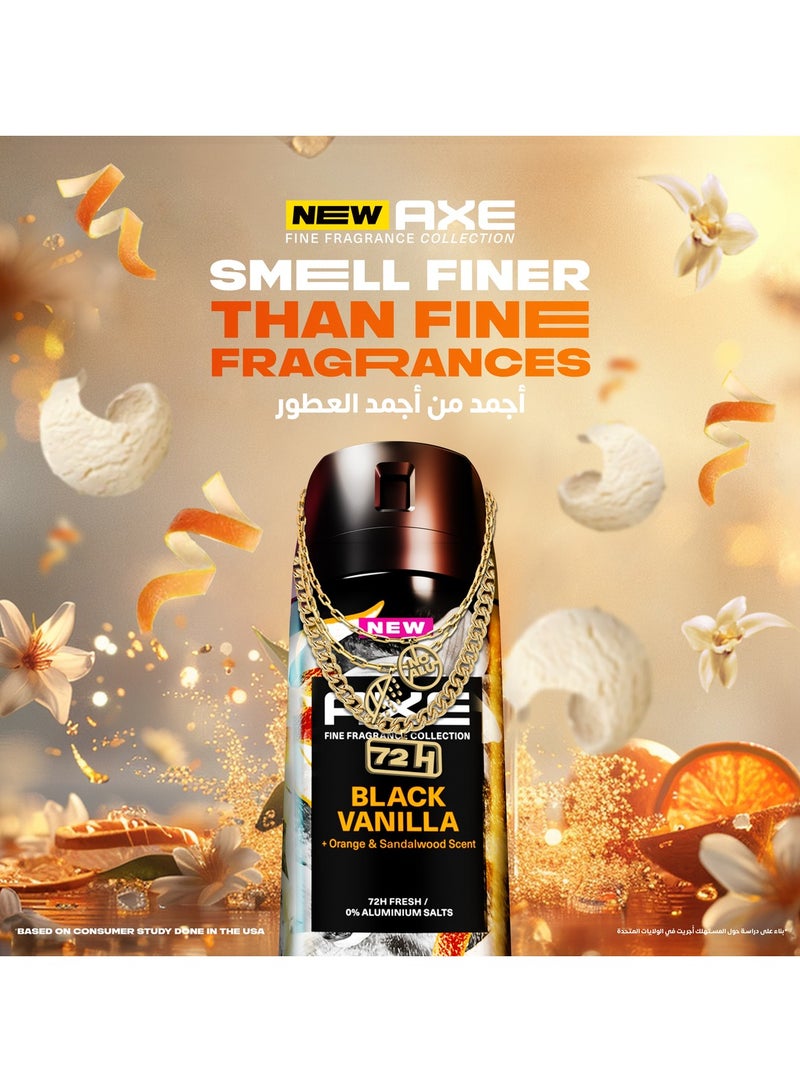 Axe Fine Fragrance Premium Deodorant Body Spray Black Vanilla 150ml - Image 3