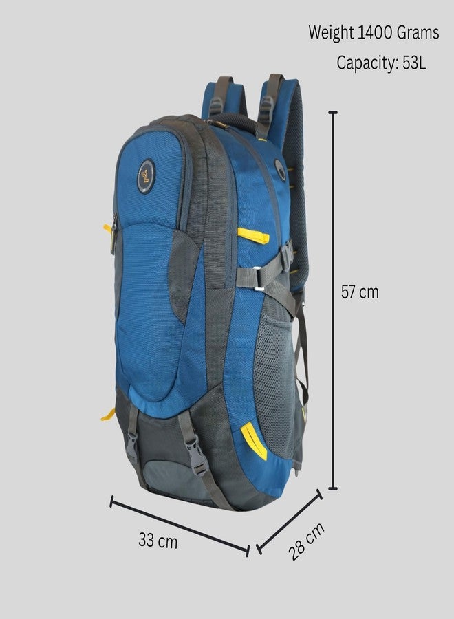 Ligo Small trekking rucksack bags travel bag for men tourist bag for travel backpack for hiking trekking Bag for men camping thames blue bag with 1 Year Warranty (Teal) - Image 3
