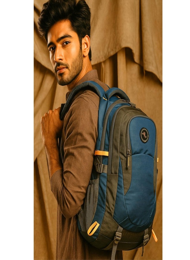 Ligo Small trekking rucksack bags travel bag for men tourist bag for travel backpack for hiking trekking Bag for men camping thames blue bag with 1 Year Warranty (Teal) - Image 2