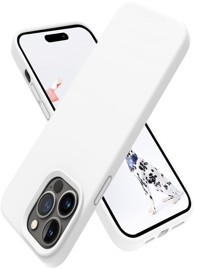 اوتوفلاي جراب OTOFLY مصمم خصيصًا لهاتف iPhone 14 Pro، جراب سيليكون مقاوم للصدمات، نحيف ورفيع لهاتف iPhone 14 Pro مقاس 6.1 بوصة (أبيض) - Image 1