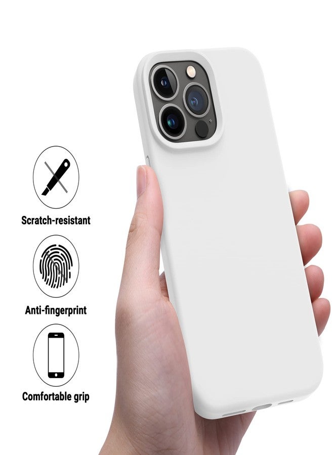 اوتوفلاي جراب OTOFLY مصمم خصيصًا لهاتف iPhone 14 Pro، جراب سيليكون مقاوم للصدمات، نحيف ورفيع لهاتف iPhone 14 Pro مقاس 6.1 بوصة (أبيض) - Image 5