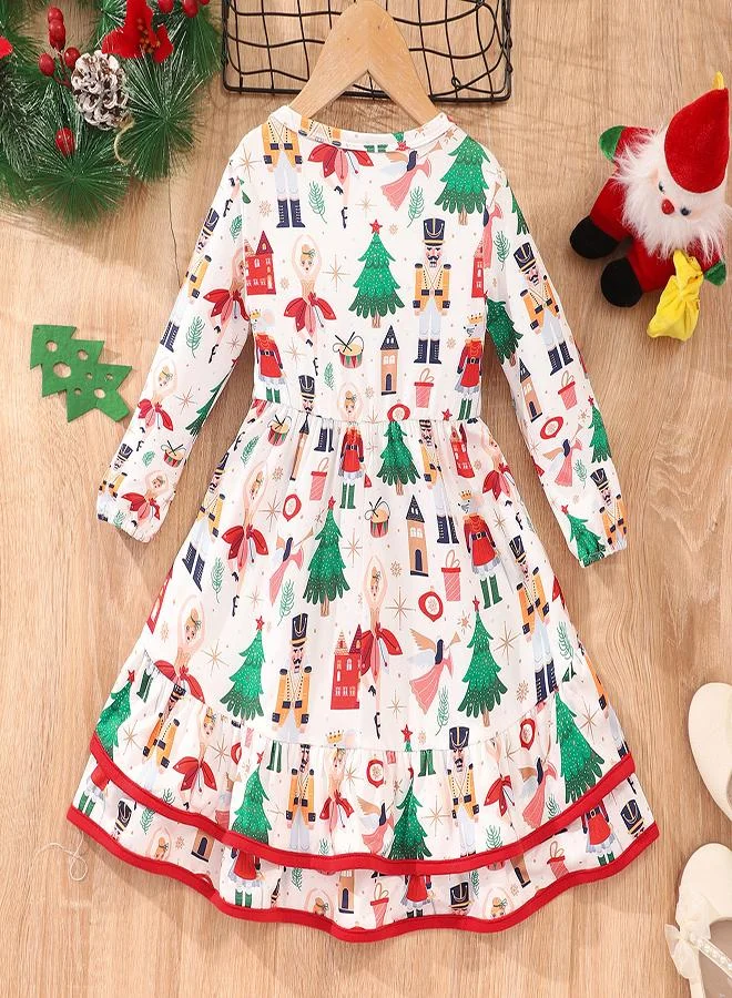 babyqlo Christmas Print Dress