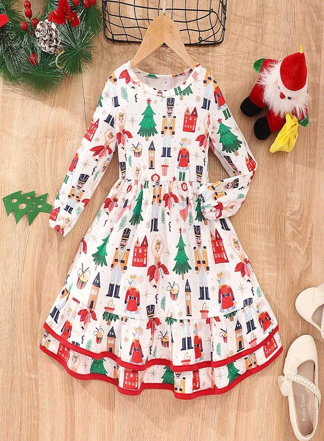 babyqlo Christmas Print Dress