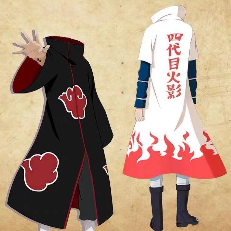 Authentic Naruto Fourth Hokage Cloak Cosplay Costume with Adjustable Hood and Belt for Adults Halloween Party Anime Convention Role Play - Image 3