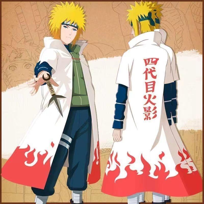 Authentic Naruto Fourth Hokage Cloak Cosplay Costume with Adjustable Hood and Belt for Adults Halloween Party Anime Convention Role Play - Image 2