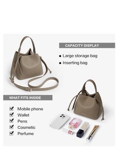 Bostanten Bostanten Magnetic Close Secure Buckle Lock Bucket Bag – Sleek Design for Enhanced Security and Safe Storage / Camel Color  - Image 3