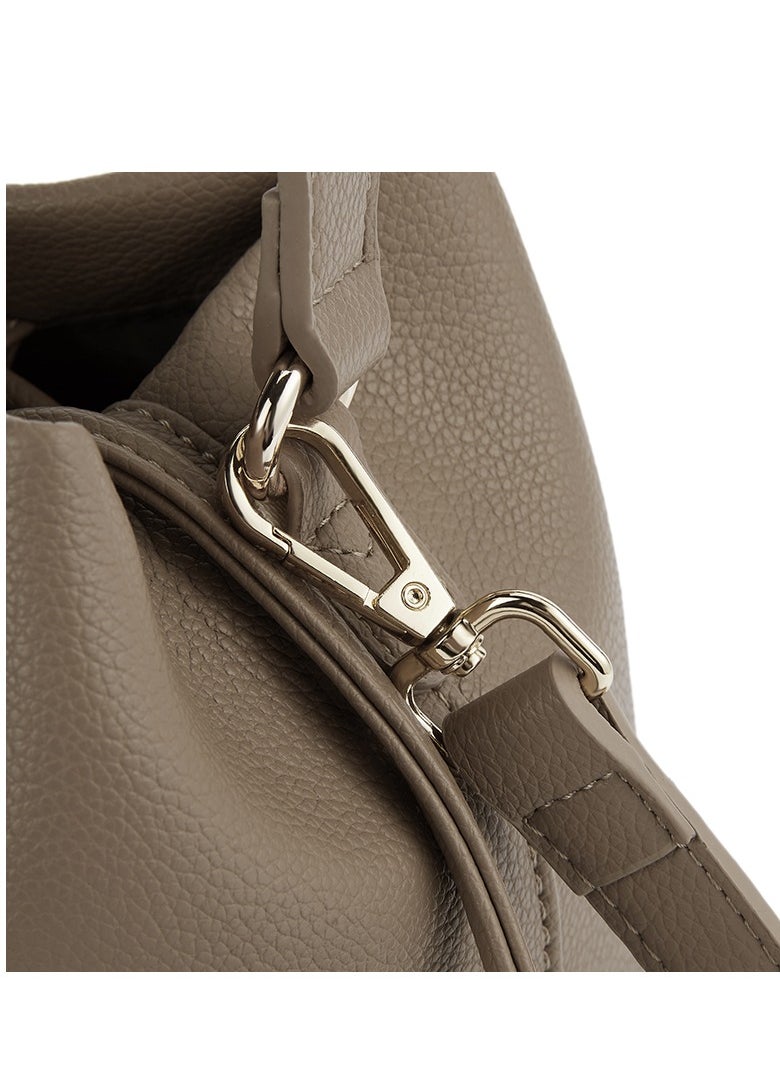 Bostanten - Bostanten Magnetic Close Secure Buckle Lock Bucket Bag – Sleek Design for Enhanced Security and Safe Storage / Camel Color - Image 1