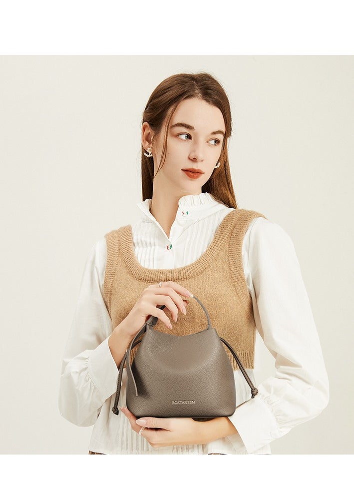 Bostanten - Bostanten Magnetic Close Secure Buckle Lock Bucket Bag – Sleek Design for Enhanced Security and Safe Storage / Camel Color - Image 1