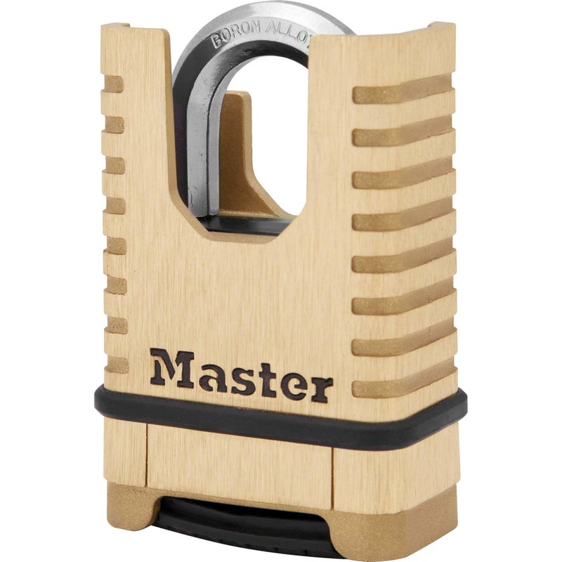 MASTER LOCK Brass Heavy Duty Solid Padlock, Security Level 9/10, Outdoor, Combination, Anti-Rust and Weatherproof, Closed Shackle - Image 2